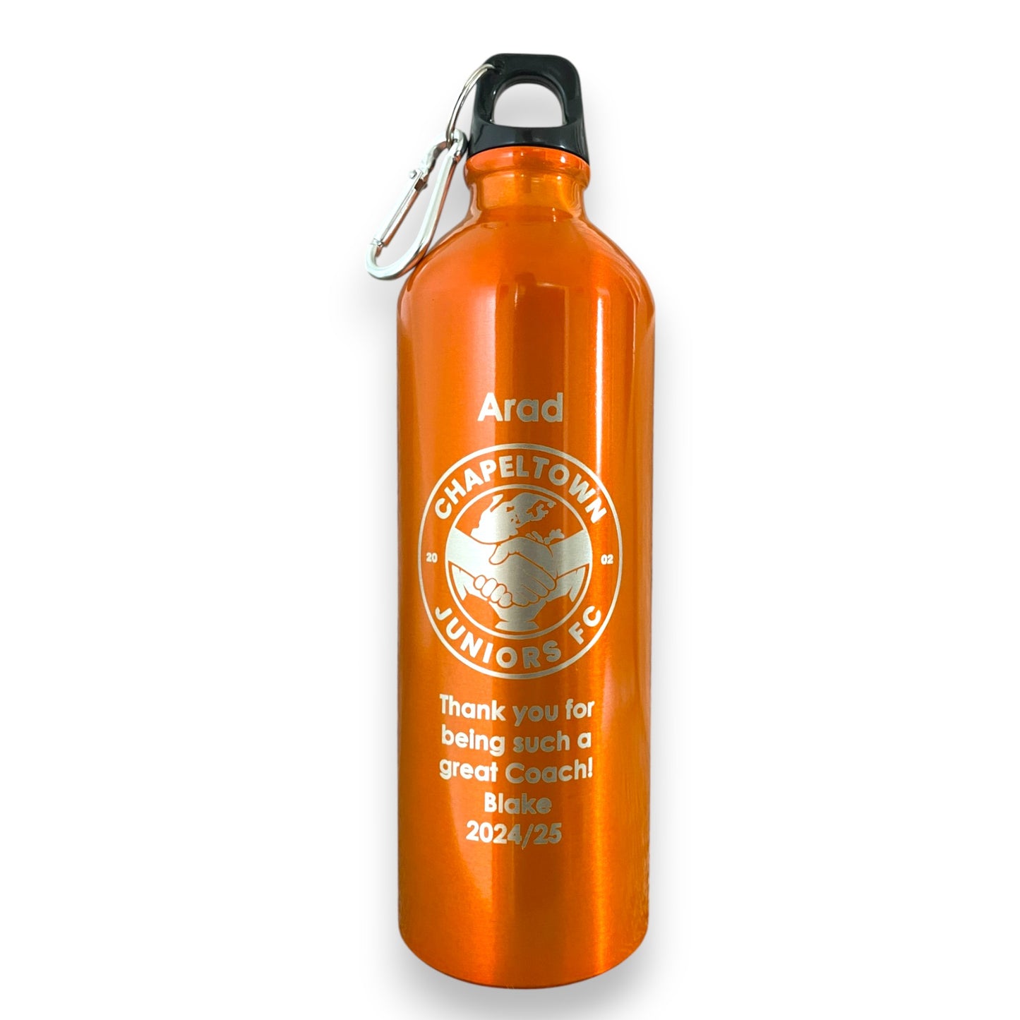Coach thank you club crest water bottle