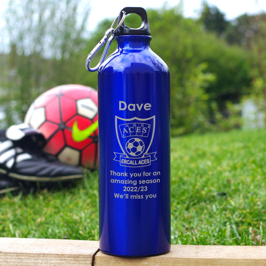 Coach thank you club crest water bottle